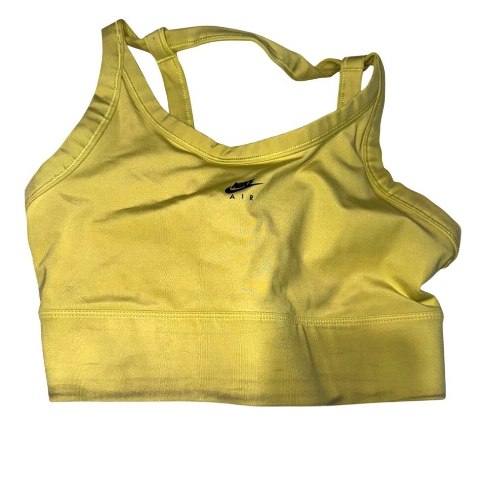 Nike Dri-Fit Womens Sports Bra Medium Pink & Green  Stretchy Activewear - Picture 7 of 12